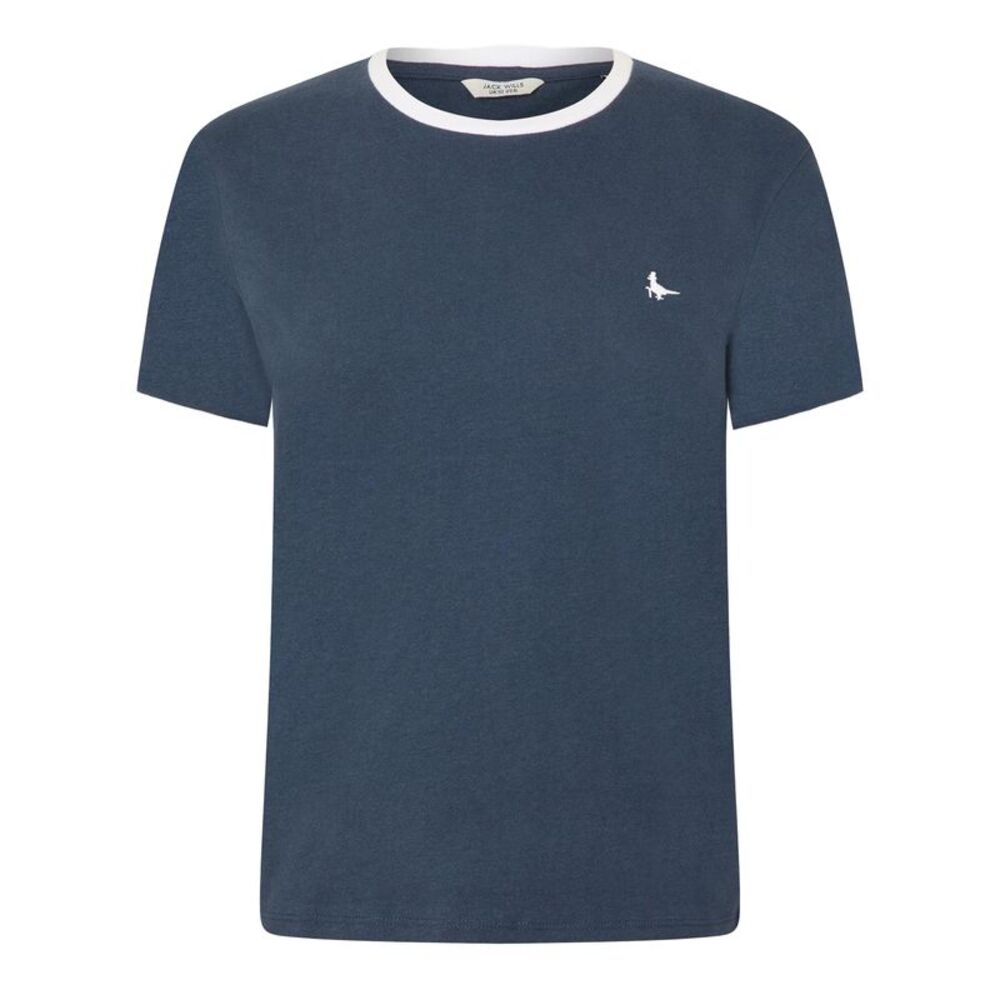 Jack Wills Womens/Ladies Trinkey Ringer T-Shirt / Navy